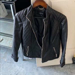 Black vegan leather jacket